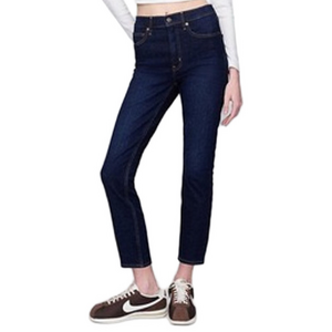 High Rise Vintage Slim Straight Leg Jeans NWT Women's Gap Dark Blue Denim